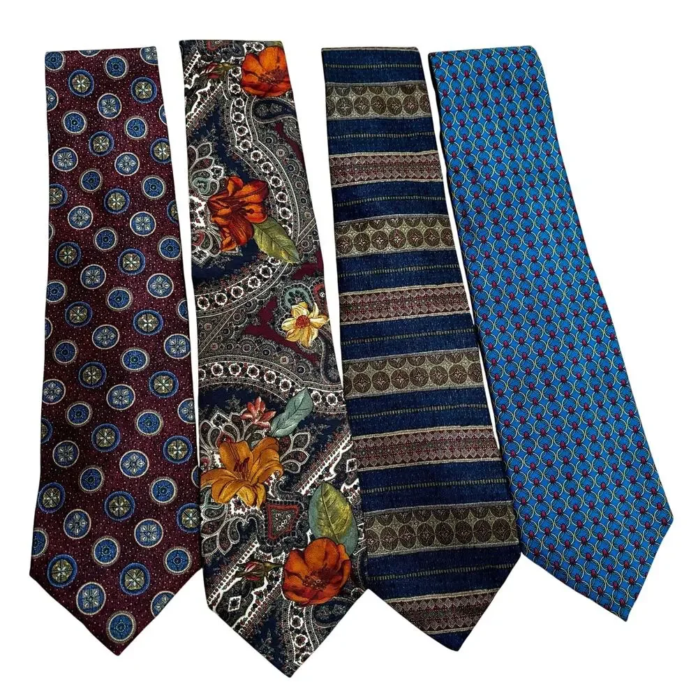 4 Vintage all silk neck ties from Jos A Bank Corporate Executive career series